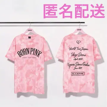BLACKPINK 티셔츠 BORN PINK 로고 롱 월드 투어