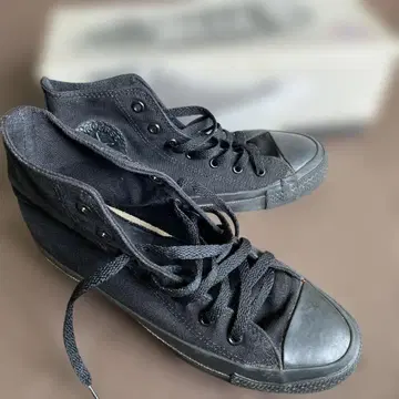 CONVERSE 미국제 BLACK 블랙 하이컷 흑백