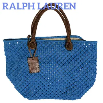 새상품급 RALPH LAUREN 랄프 로렌 가죽 뜨개질 토트백