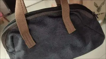 다크 그레이 소형 보스턴 백