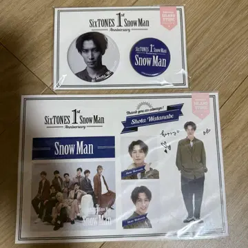 와타나베 쇼타 Snow Man 1st Anniversary 스티커 캔뱃지
