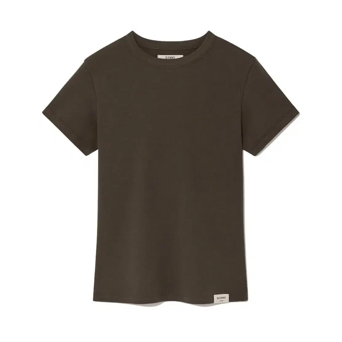 ★GLOWNY★CHAMBER CROP TEE (BLACK)★正規品/韓国直送料込/人気 GLOWNY | 글로니 New product) Glowny chamber crop tee size S
