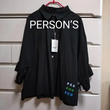 새상품! PERSON'S 자수 장식 5부 소매 상의 사이즈 LL