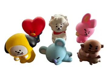 BTS 프렌즈 소프트 비닐 피규어 봉제 인형/마스코트 6개 세트