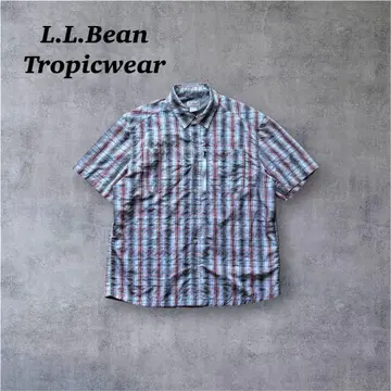 L.L.Bean Tropicwear 반팔 셔츠 엘엘빈 체크 무늬