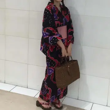 유카타 리본 X 도트 무늬