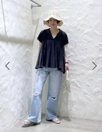 니코앤드 와이드 스트레이트 데님 미사용