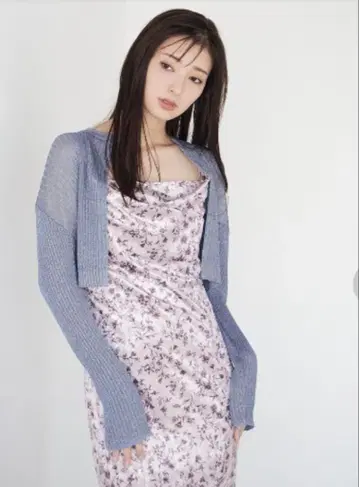 SNIDEL 프론트 후크 가디건 그레이 스나이델