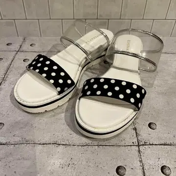 에스페란자 스포티 도트 무늬 샌들 샌들 클리어 콤비 24cm