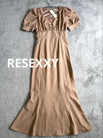 미사용 새상품 택 포함 resexxy 리젝시 퍼프 슬리브 머메이드 원피스