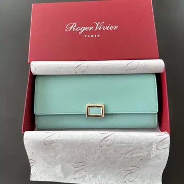 Roger Vivier 접이식 지갑 민트 그린 미사용