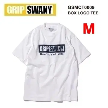 그립스와니 박스 로고 티셔츠 화이트 M GSMCT0009