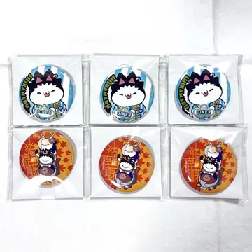 NARUTO 냐루토 캔뱃지 사슴 말 이노 조지 6개 세트
