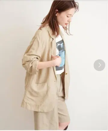 프레임워크 린넨 레이온 테일러드 자켓 베이지