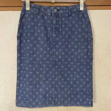 솔레이아 데님 스커트 도트