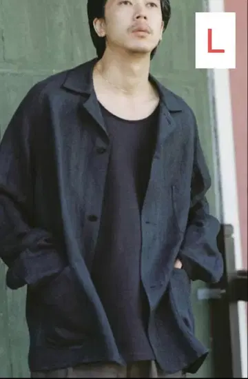 LIDNM 레이온 리넨 작업용 재킷 L