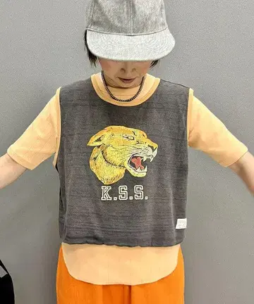 웨어하우스 BEAMS 별주 리버서블 탱크탑 타이거
