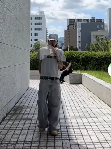 완판템 ZARA BAGGY 데님 팬츠 배기 팬츠 그레이 리쿠무