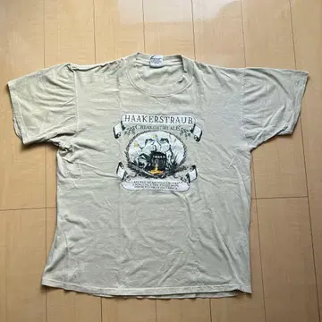 90s anvil USA제 돼지 택 맥주 회사 프린트 티셔츠 개구리