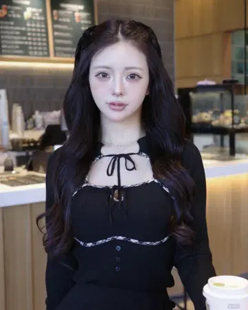 Darich 다리치 프론트 오픈 리브 니트 탑