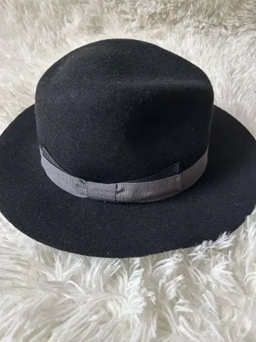 이탈리아제 투모로우랜드 울 100 리본 포함 햇 57cm 블랙