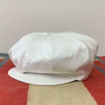 화이트 트윌 뉴스보이 캡 S
