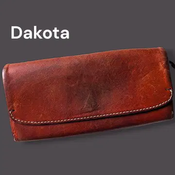 Dakota 다코타 장지갑 스냅 잠금 브라운 가죽