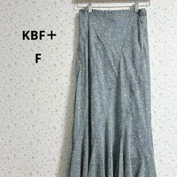 a440 KBF 플러스 머메이드 플레어 스커트 꽃무늬 부드러운 소재