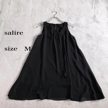 salire 사리아 블랙 슬리브리스 튜닉 M