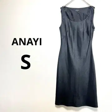 새상품급 ANAYI 아나이 블랙 슬리브리스 원피스 새틴 비즈니스