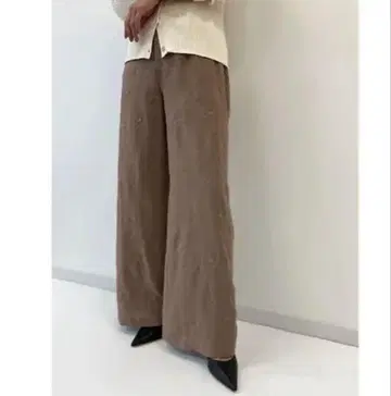 CREDONA 플라워 자수 와이드 팬츠