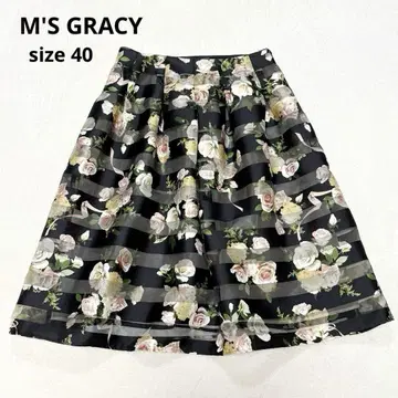 컨디션 최상] M'S GRACY 엠즈 그레이시 오간자 꽃무늬 스커트