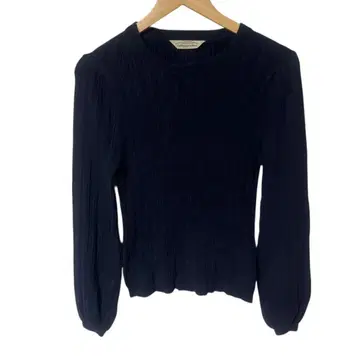 TORRAZZO DONNA 네이비 리브 니트 긴팔 스웨터
