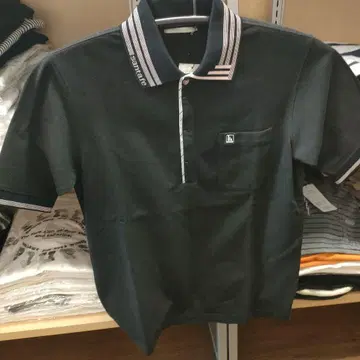 santafe 반팔 블랙 피케 셔츠 L