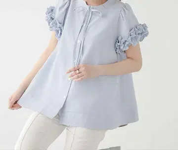 핏 모어 볼륨 프릴 하프 슬리브