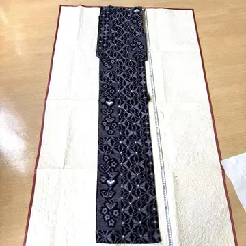 얇은 명주, 네이비 나염, 미사용 새상품