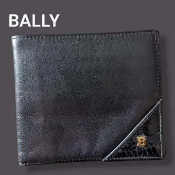 BALLY 발리 컴팩트 지갑 2단 폴더형 지갑 블랙 가죽