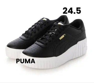 미사용 새상품 PUMA 통굽 스니커즈 블랙 24.5