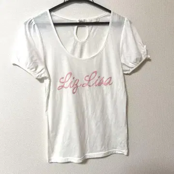 미사용 새상품, 헤이세이 리즈리사 퍼프 슬리브 로고 티셔츠