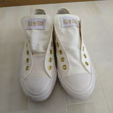 ALL STAR 화이트 슬립온 스니커즈