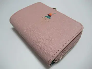 폴스미스 새상품! 키케이스 포함 소가죽 컴팩트 접이식 지갑 핑크