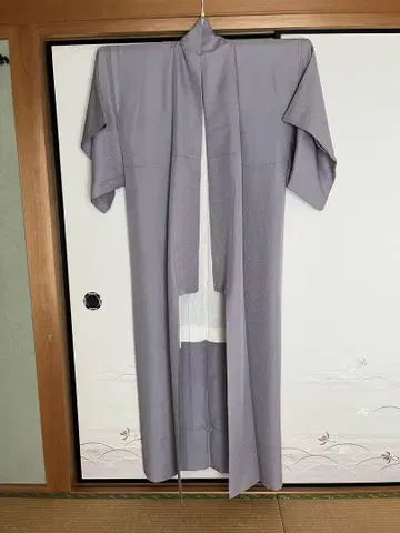 기모노 새상품급! 이로무지 라벤더, 은은한 연보라색 무지, 문양 없음