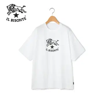 일비종떼 로고 티셔츠 IL BISONTE 반팔 코튼 화이트 M