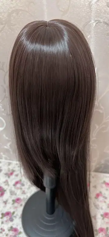 인형 커스텀용 내열 가발 8~9인치 다크 브라운