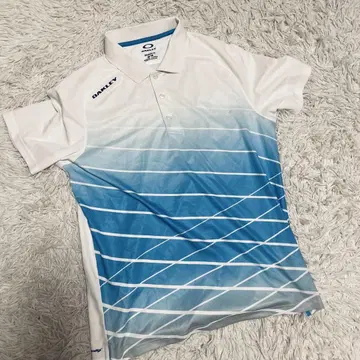 OAKLEY 피케 셔츠 M 사이즈 화이트/블루