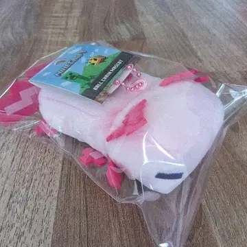 마인크래프트 우파루파 핑크 봉제 인형 키링