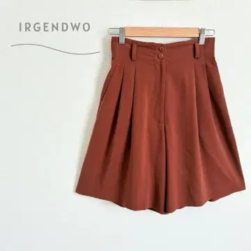 IRGENDWO 큐롯 무릎 기장 플리츠 깔끔한 성숙/러블리