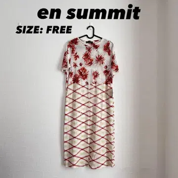 미사용 새상품 en summit 엔스미 반팔 셔츠 원피스 프리 사이즈