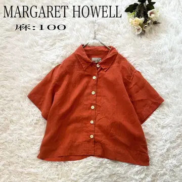 MARGARET HOWELL 마가렛호웰 린넨 셔츠 린넨 오렌지