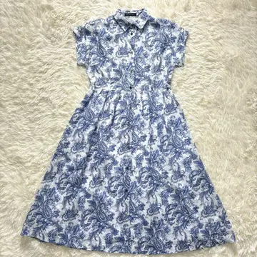 DAMA collection 페이즐리 무늬 린넨 롱 원피스